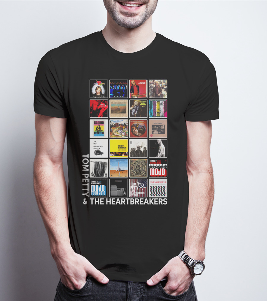 Tom Petty And The Heartbreakers Album Cover Collage T-Shirt