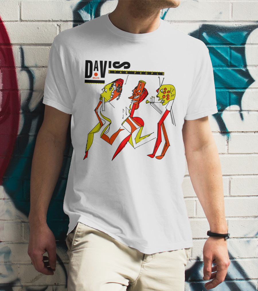 DA★VI⭐S Miles Star People Retro Styled Figures T-Shirt