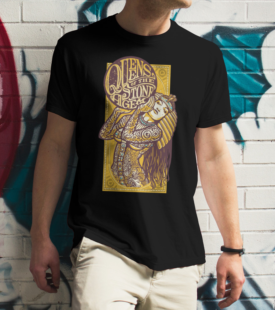 Queens Of The Stone Age Egyptian Tattoo Art T-Shirt