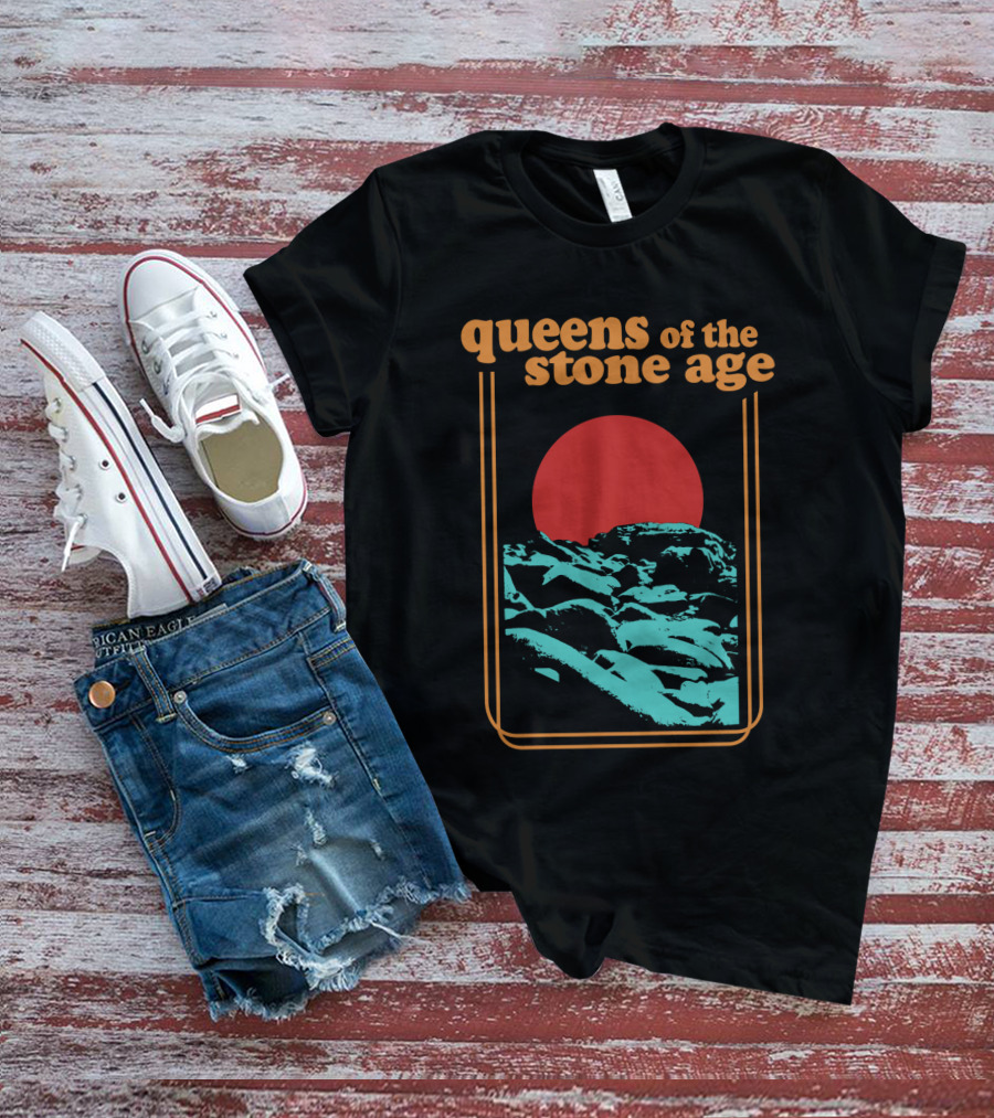 Queens Of The Stone Age Red Sun Mountain Landscape T-Shirt
