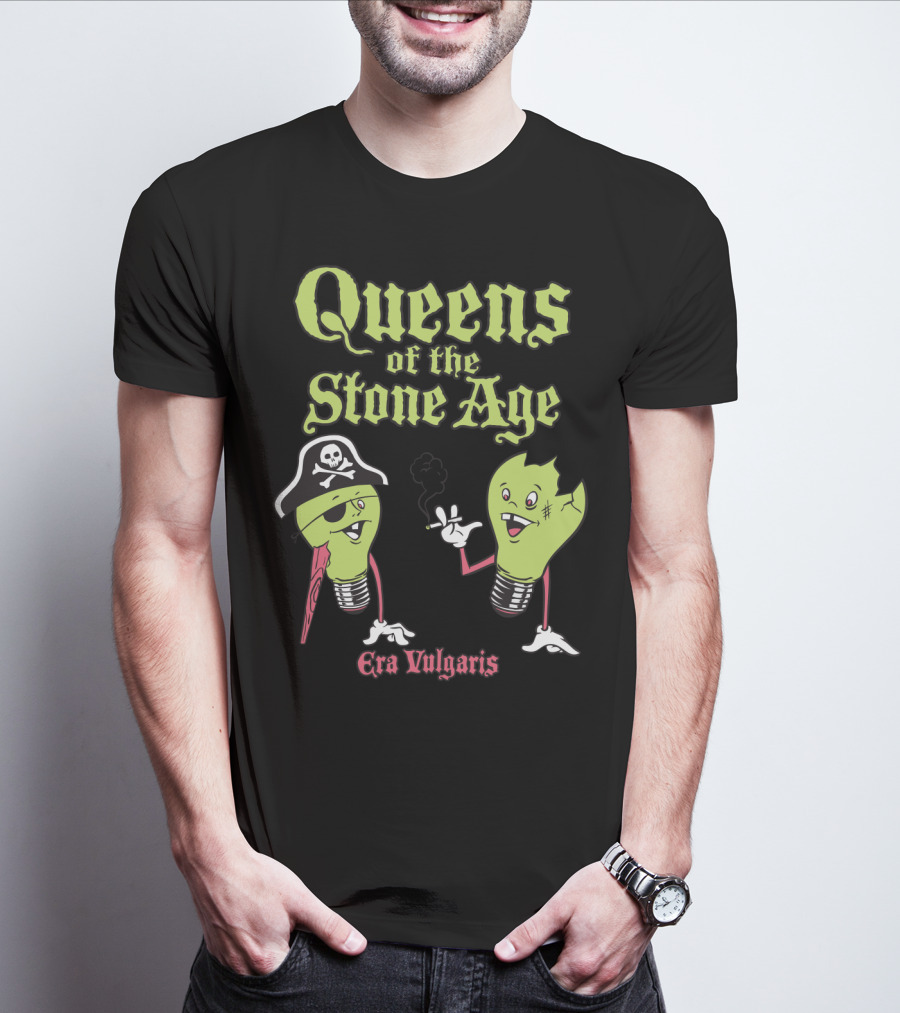 Queens Of The Stone Age Era Vulgaris Pirate Light Bulbs T-Shirt