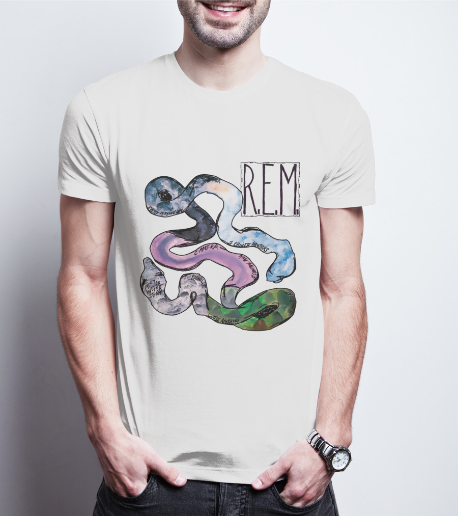 R.e.m. Album Artwork With Track Titles Elements T-Shirt