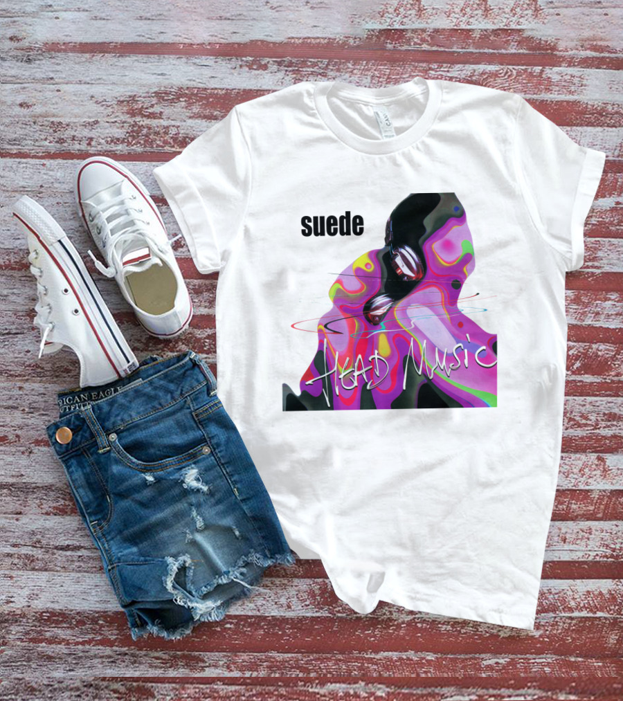 Suede Head Music Colorful Abstract T-Shirt