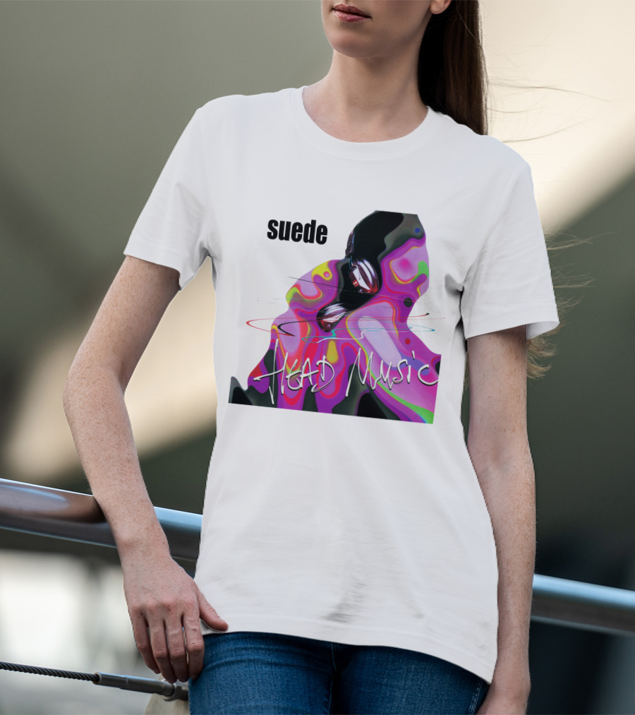 Suede Head Music Colorful Abstract T-Shirt