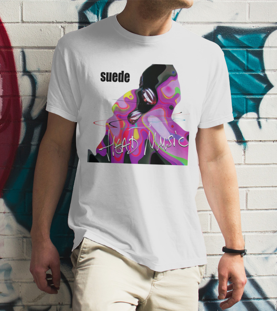 Suede Head Music Colorful Abstract T-Shirt
