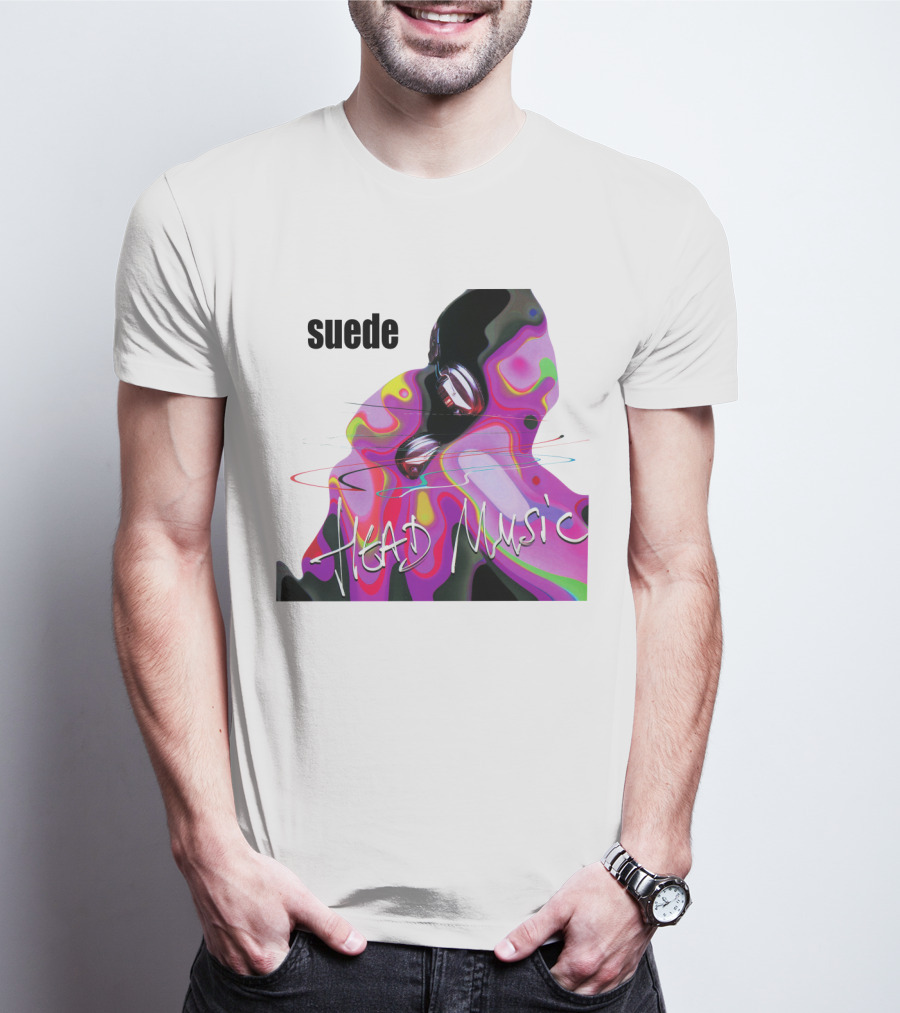 Suede Head Music Colorful Abstract T-Shirt