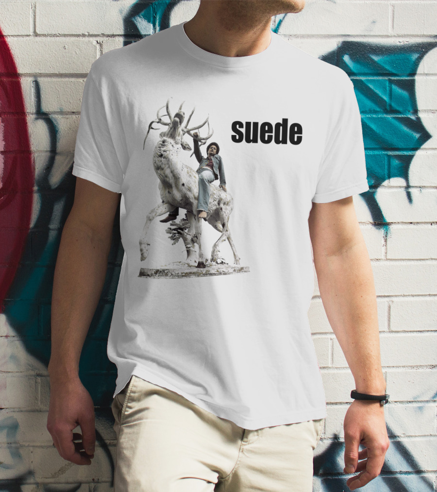 Suede Riding Stag Sculpture T-Shirt