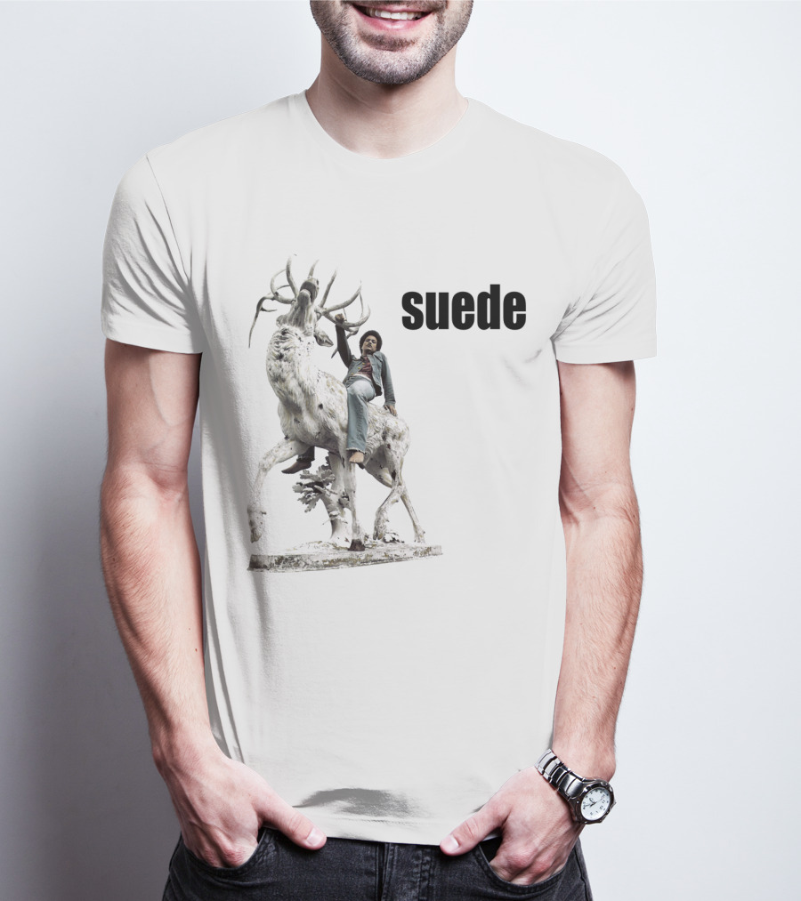 Suede Riding Stag Sculpture T-Shirt