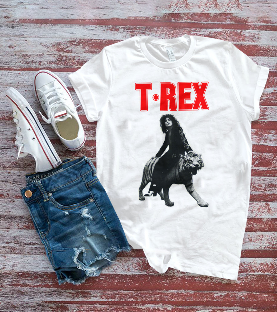 T-Rex Iconic Album Cover Art With Tiger T-Shirt