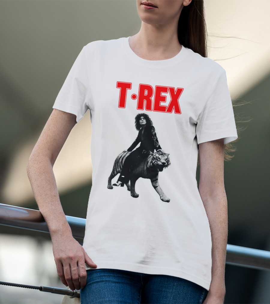 T-Rex Iconic Album Cover Art With Tiger T-Shirt