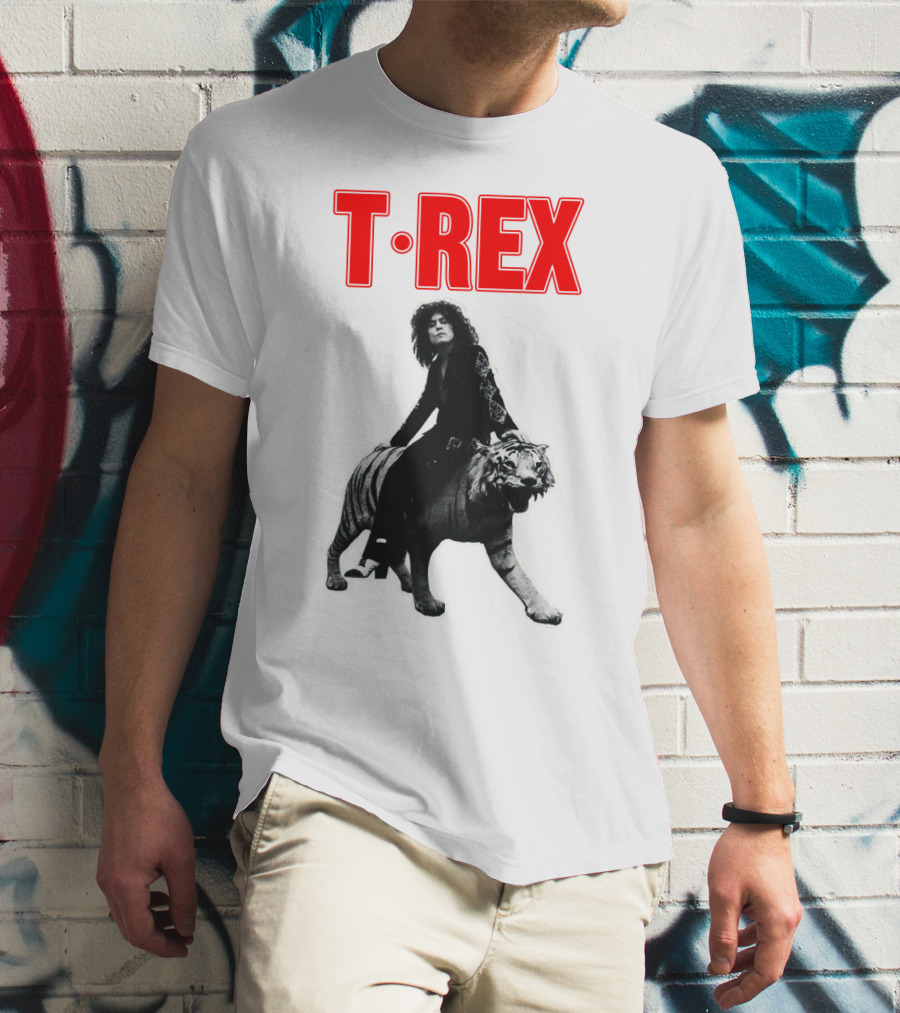 T-Rex Iconic Album Cover Art With Tiger T-Shirt