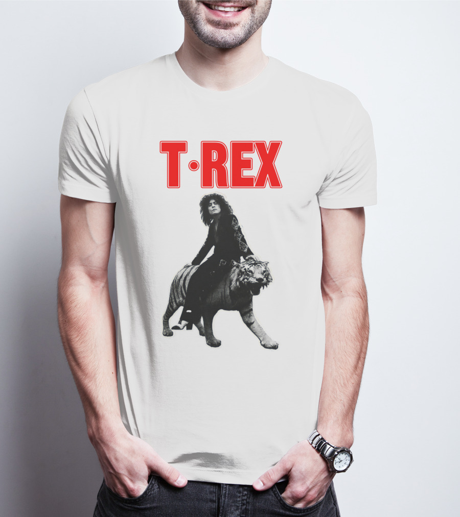 T-Rex Iconic Album Cover Art With Tiger T-Shirt
