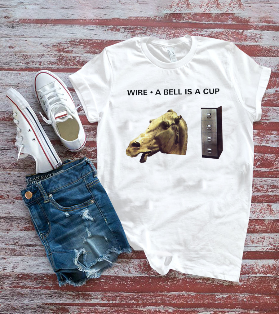 Wire A Bell Is A Cup Horse Head Sculpture Filing Cabinet T-Shirt