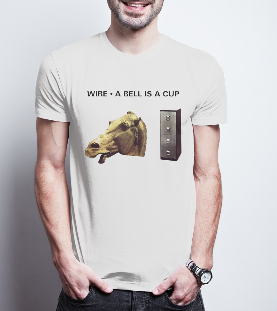 Wire A Bell Is A Cup Horse Head Sculpture Filing Cabinet T-Shirt