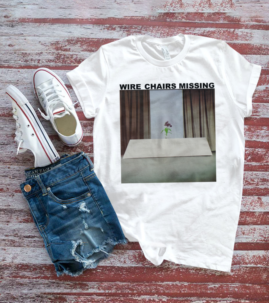 Wire Chairs Missing Orchid On Table Minimalist Room T-Shirt