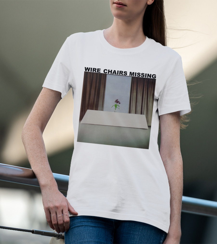 Wire Chairs Missing Orchid On Table Minimalist Room T-Shirt