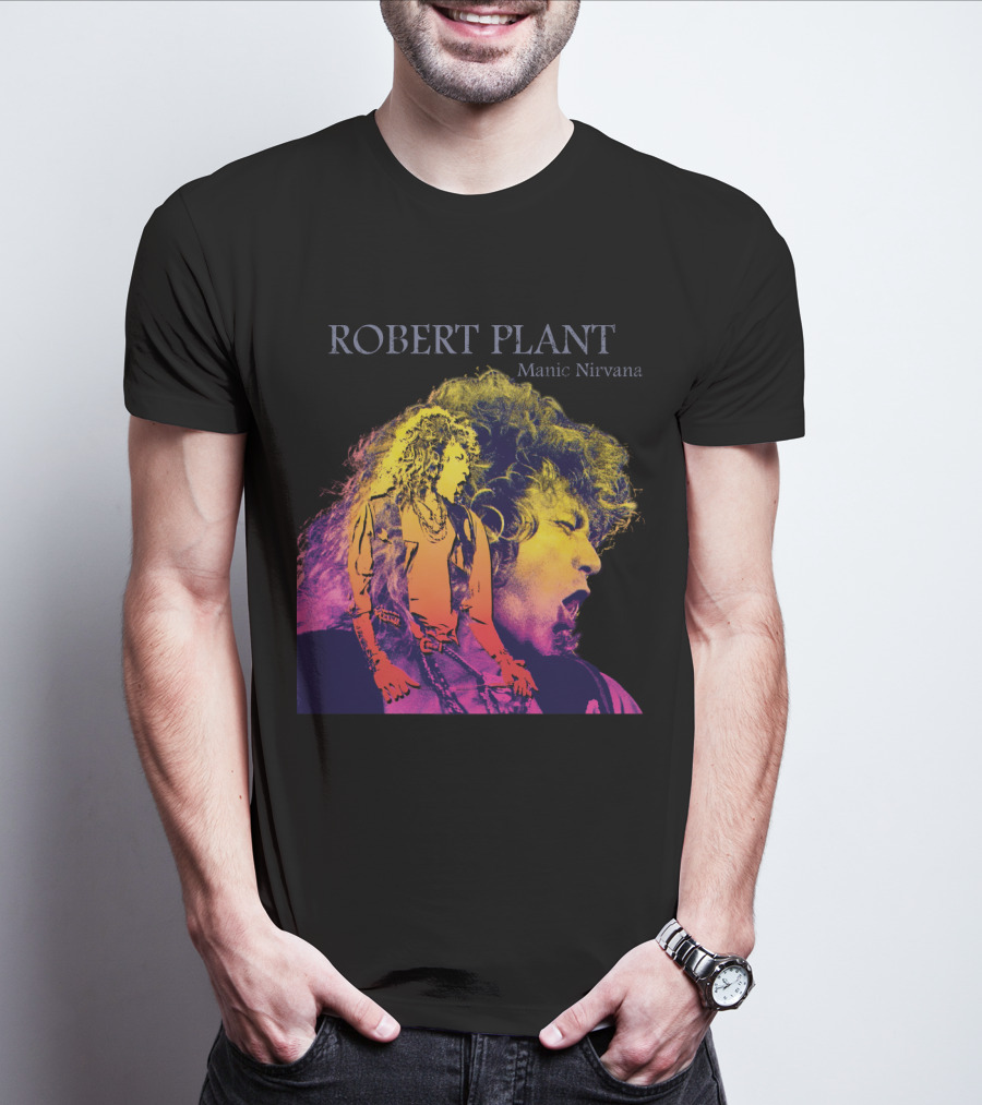 Robert Plant Manic Nirvana Retro Rock T-Shirt