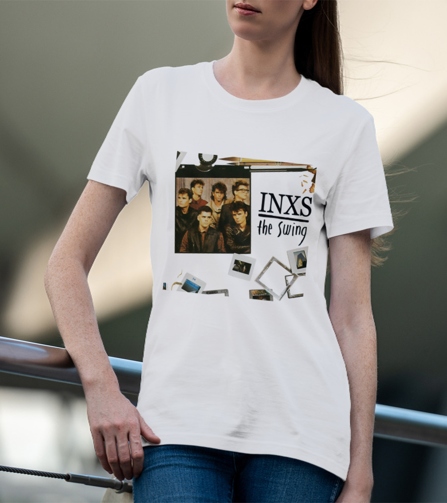 INXS The Swing Album Cover Group Photo With Film Reel And Slides T-Shirt