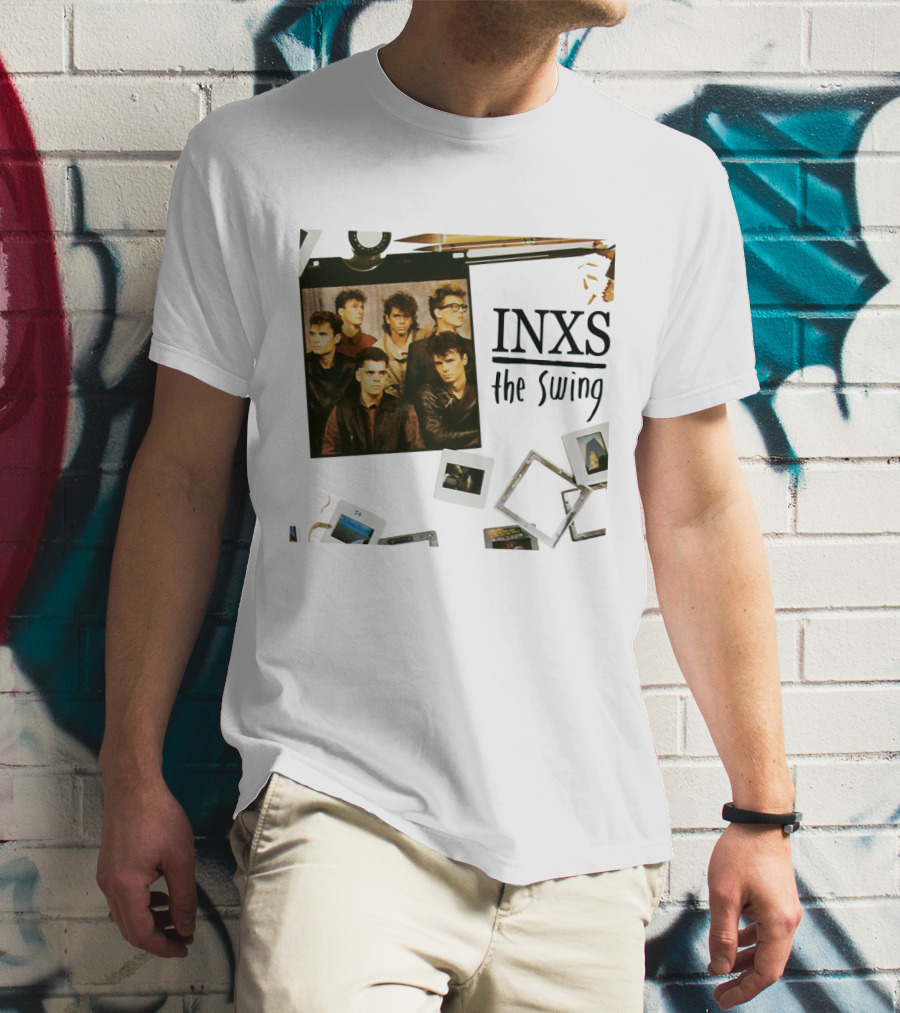 INXS The Swing Album Cover Group Photo With Film Reel And Slides T-Shirt
