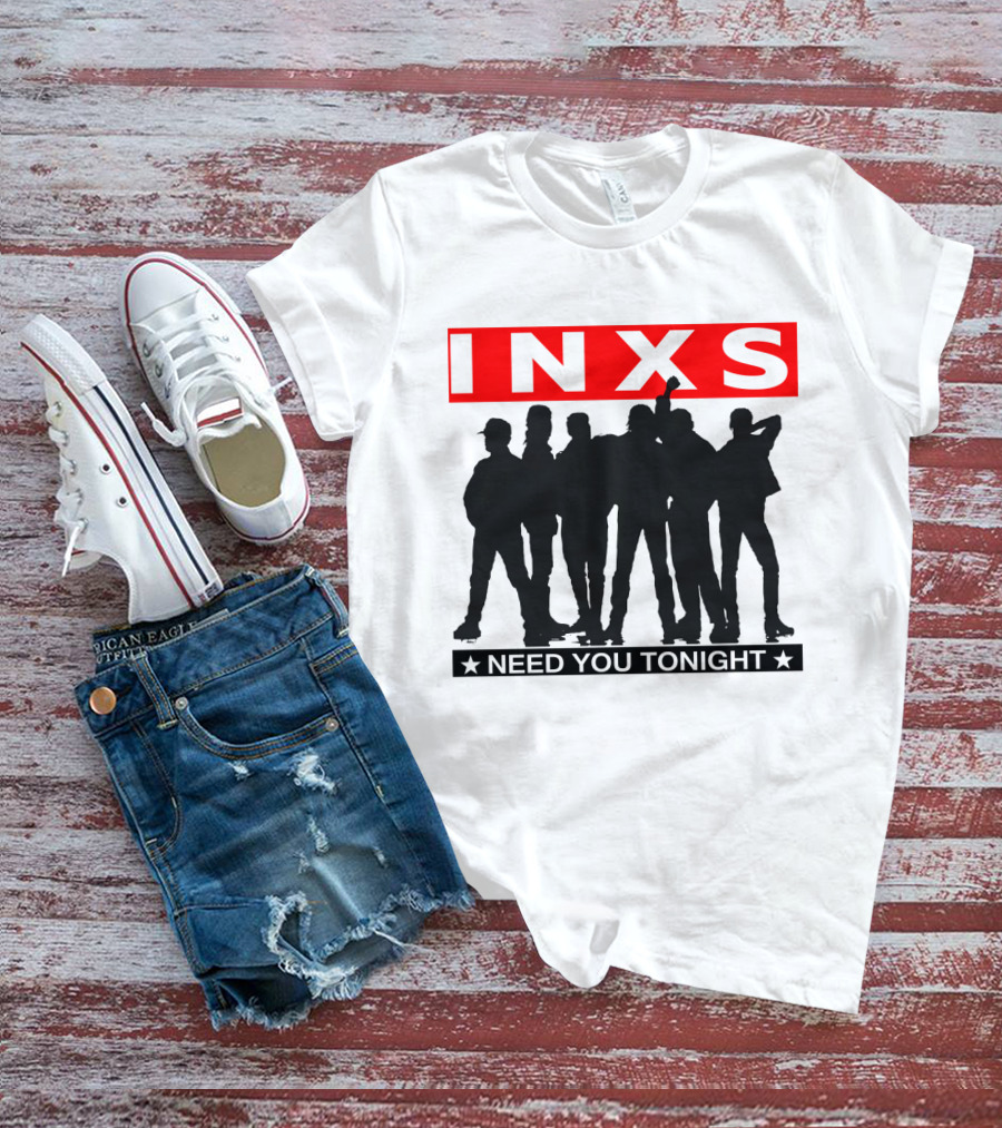 Inxs Need You Tonight Silhouette Band Members T-Shirt