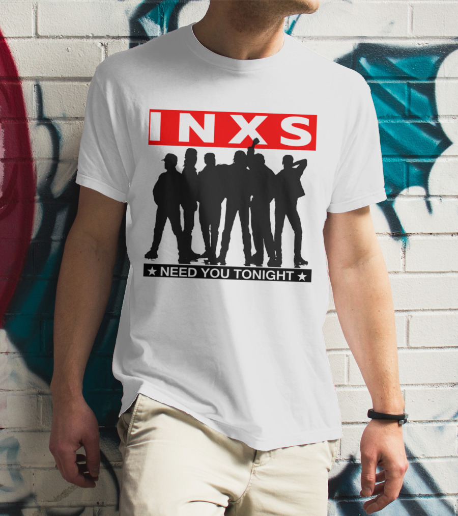 Inxs Need You Tonight Silhouette Band Members T-Shirt