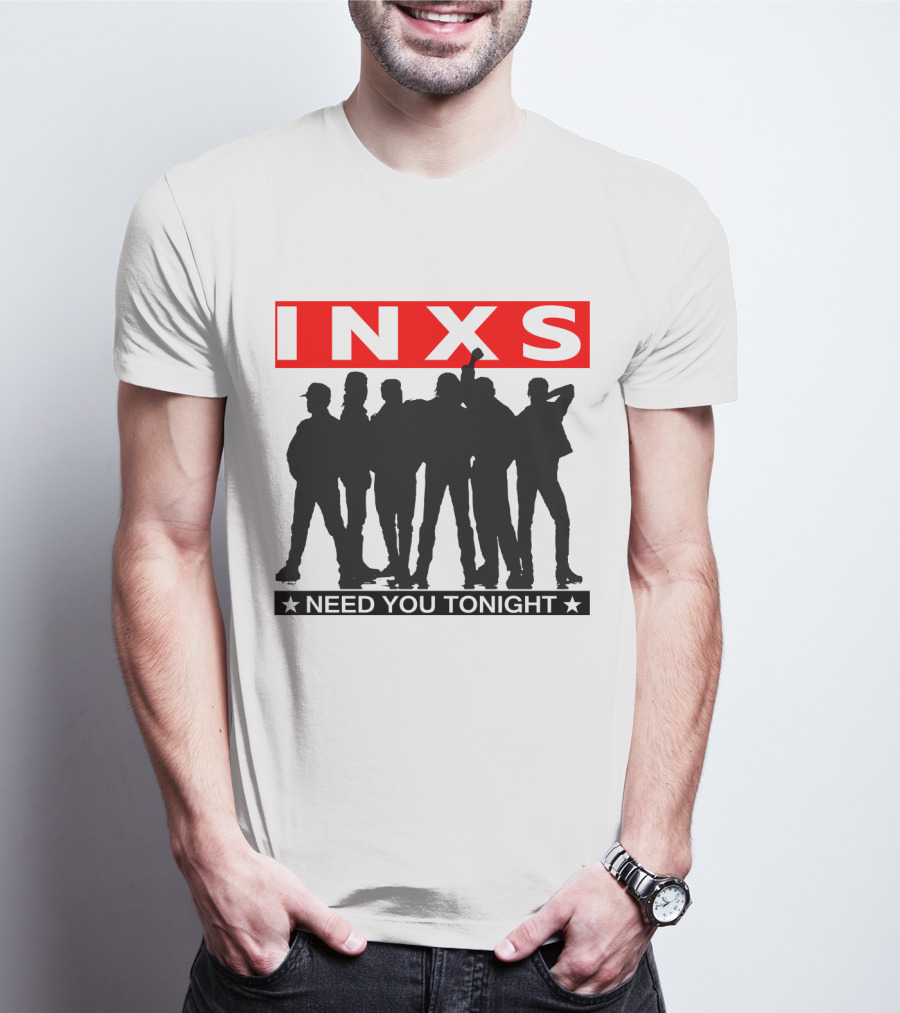 Inxs Need You Tonight Silhouette Band Members T-Shirt