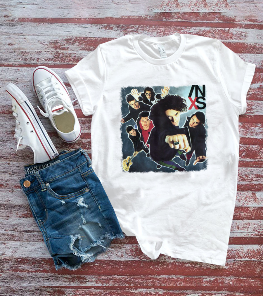 Inxs Band Members Action Collage Art T-Shirt