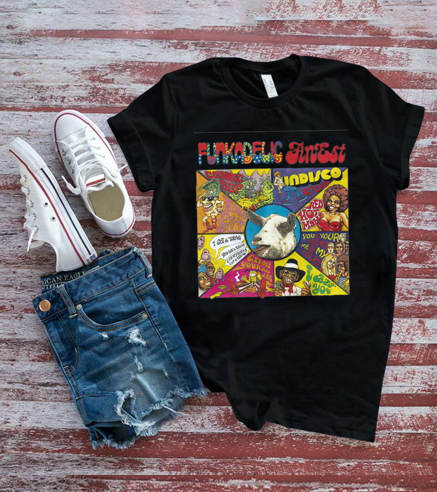 Funkadelic Finest Cosmic Slop Indisco Kid Joyful Bill T-Shirt