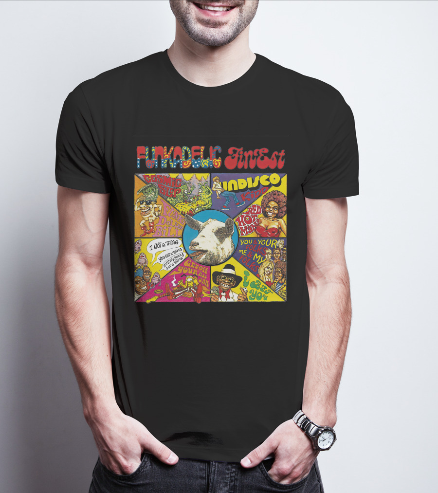 Funkadelic Finest Cosmic Slop Indisco Kid Joyful Bill T-Shirt