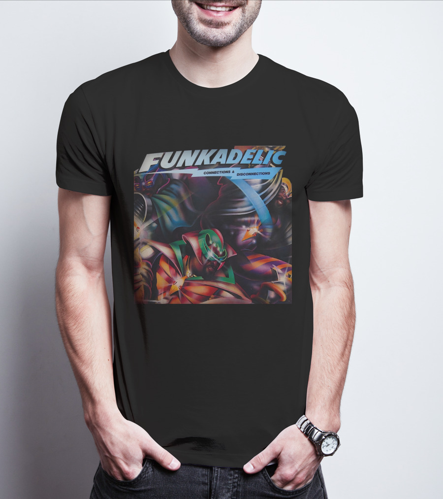 Funkadelic Connections & Disconnections Colorful Cosmic Motif T-Shirt
