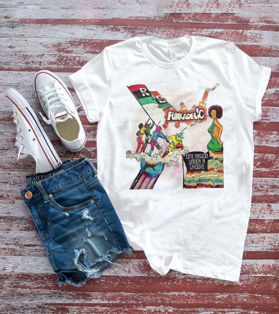 Funkadelic One Nation Under A Groove R&B Psychedelic Style T-Shirt