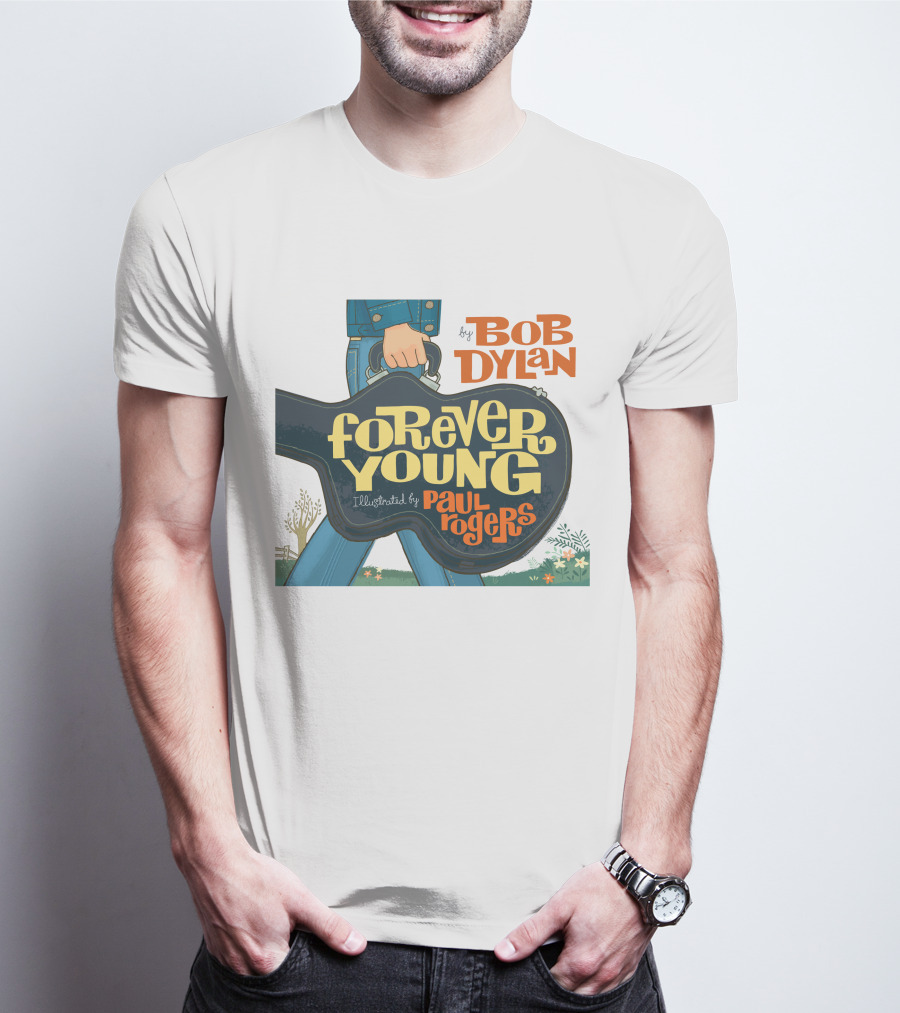 Bob Dylan Forever Young Illustrated By Paul Rogers T-Shirt