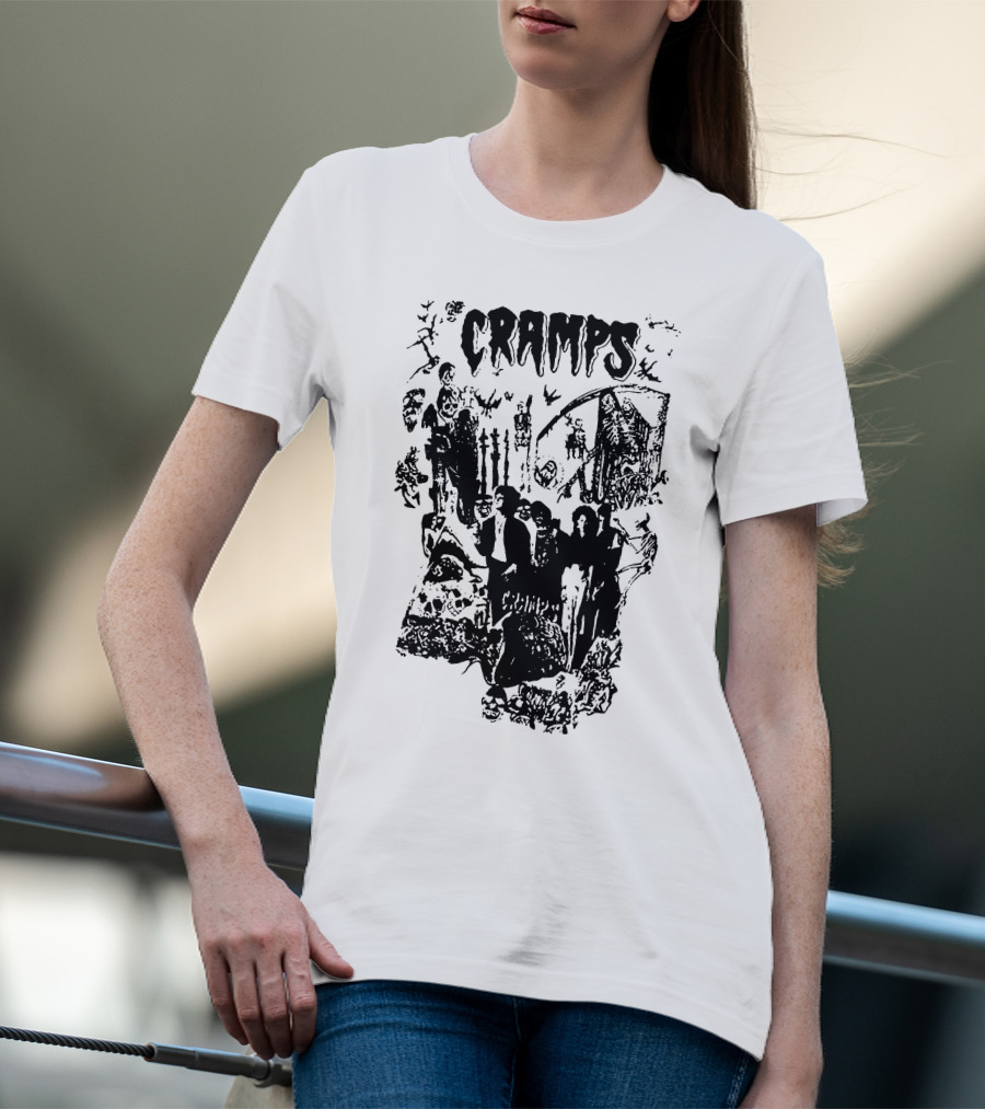 Cramps Gothic Horror Collage Tcr T-Shirt
