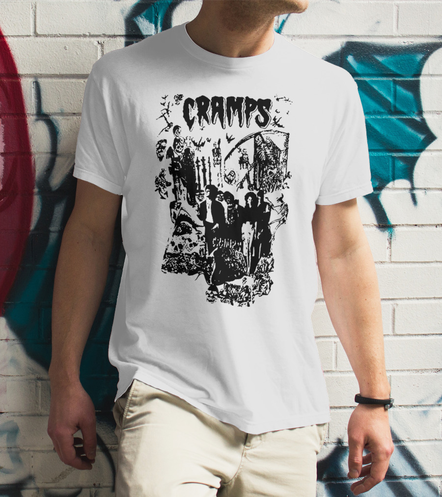 Cramps Gothic Horror Collage Tcr T-Shirt
