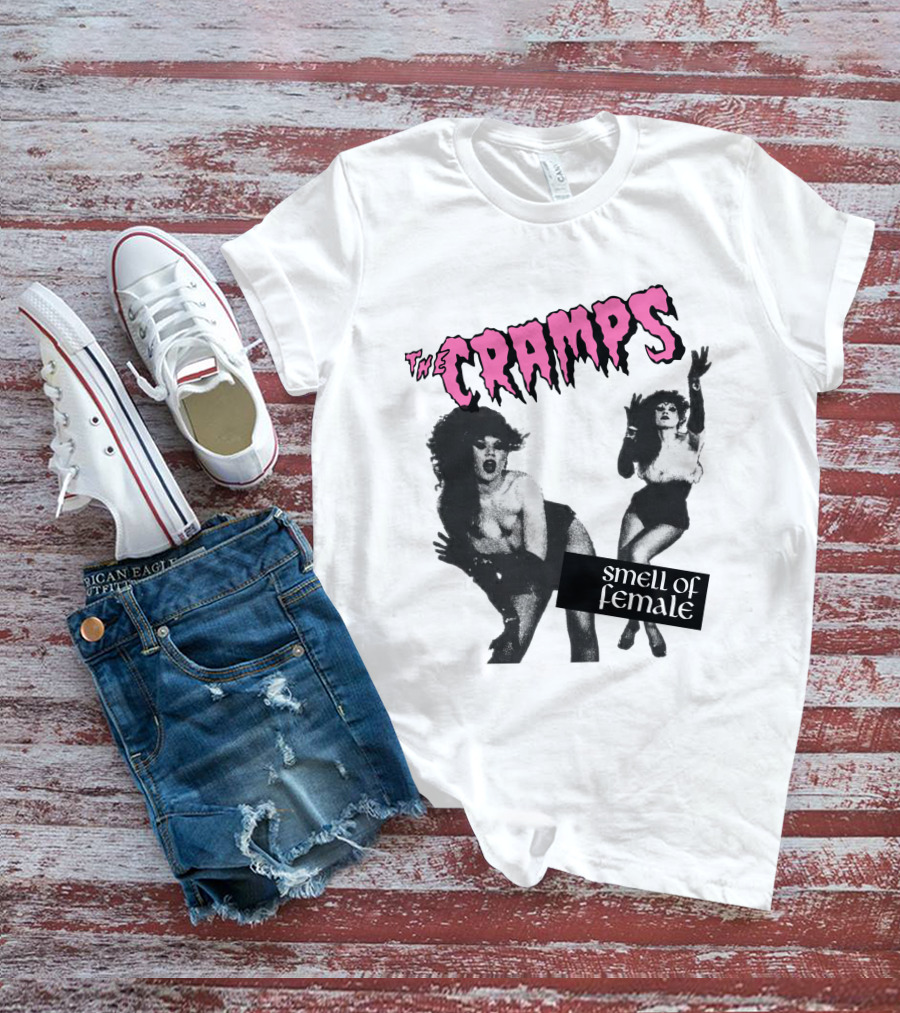 The Cramps Smell Of Female Vintage Punk Rock Album Cover T-Shirt