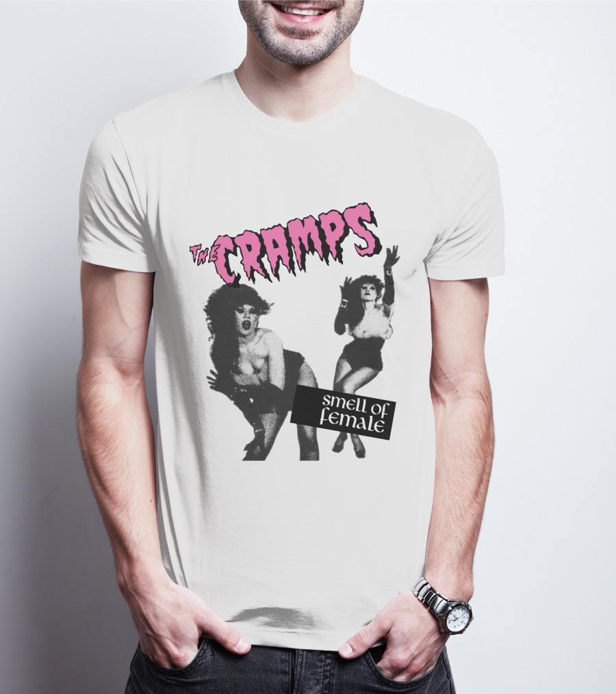 The Cramps Smell Of Female Vintage Punk Rock Album Cover T-Shirt