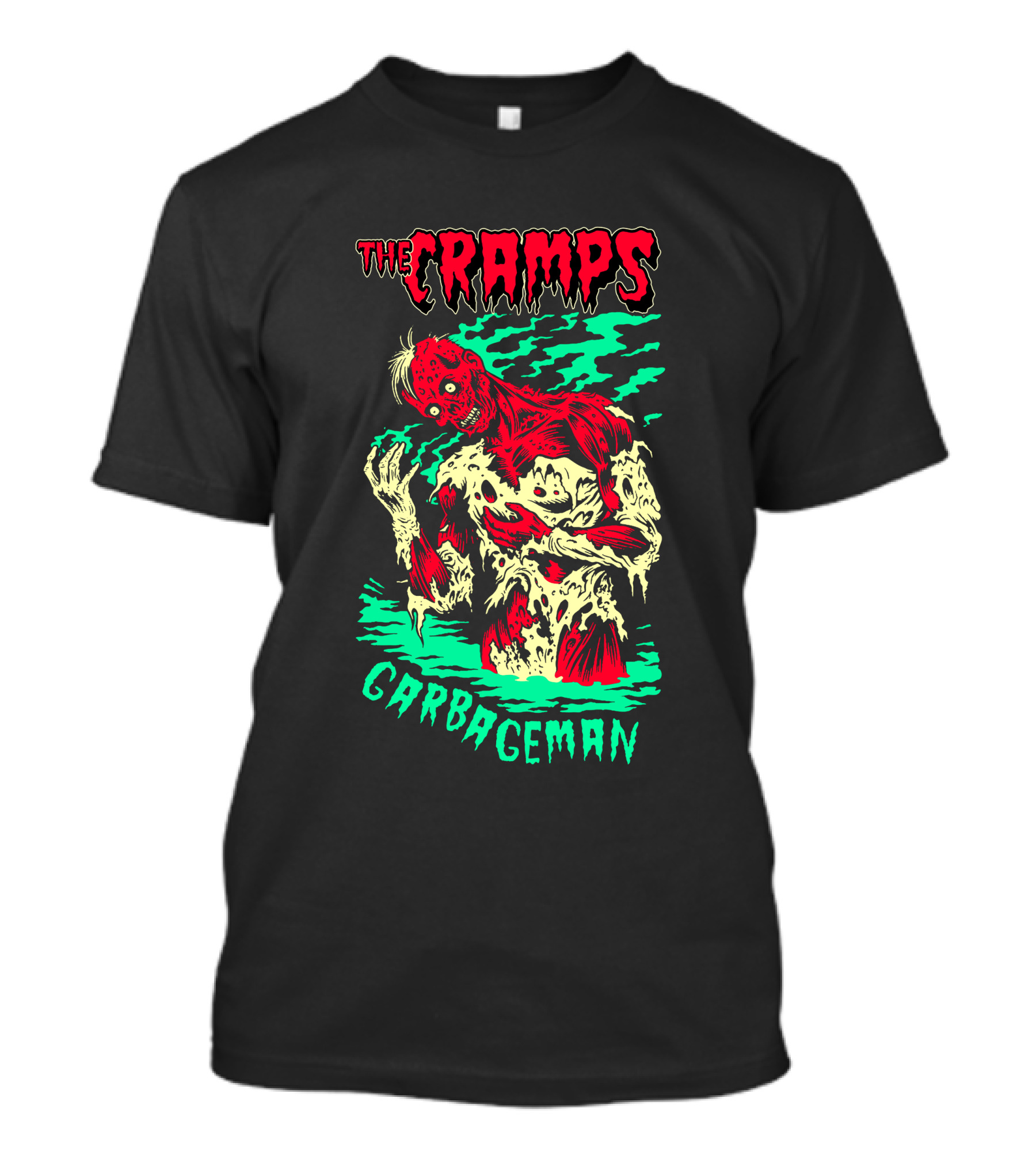 The Cramps Garbageman Zombie Monster Horror Art T-Shirt
