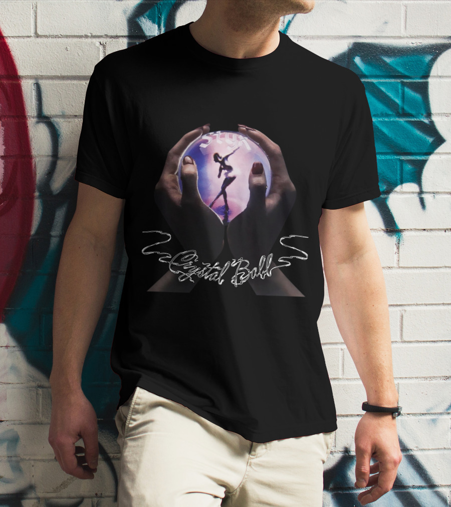 Styx Crystal Ball Silhouette Hands T-Shirt