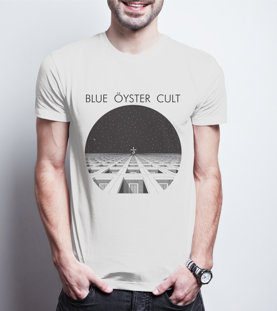 Blue Öyster Cult Alien Landscape Night Sky T-Shirt