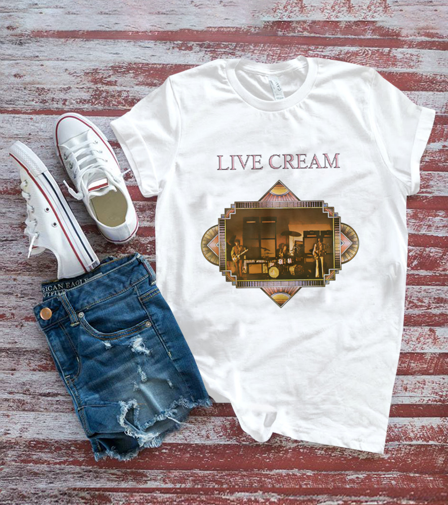 Live Cream Vintage Performance Artwork T-Shirt