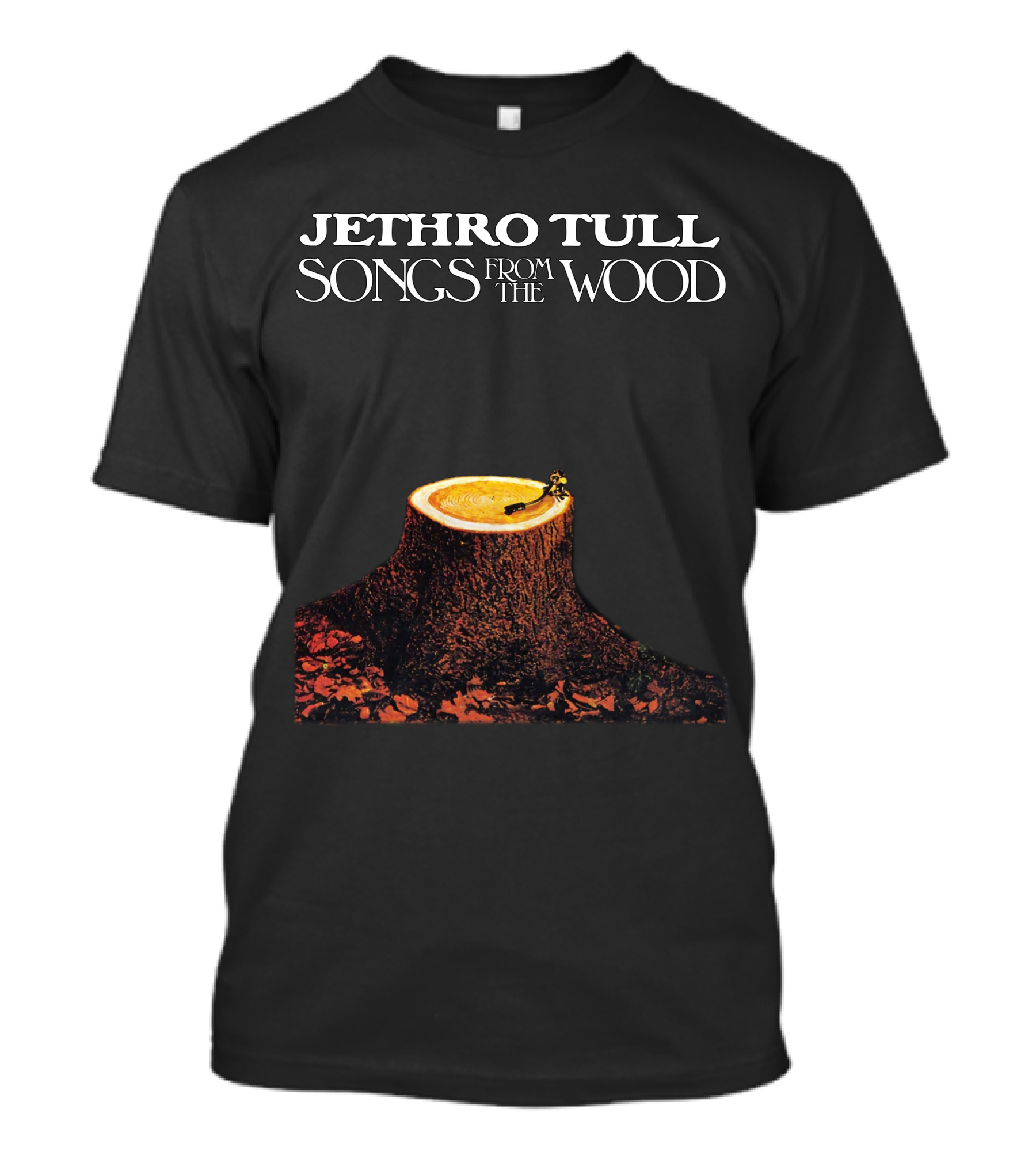 Jethro Tull Songs From The Wood Tree Stump Album Art T-Shirt