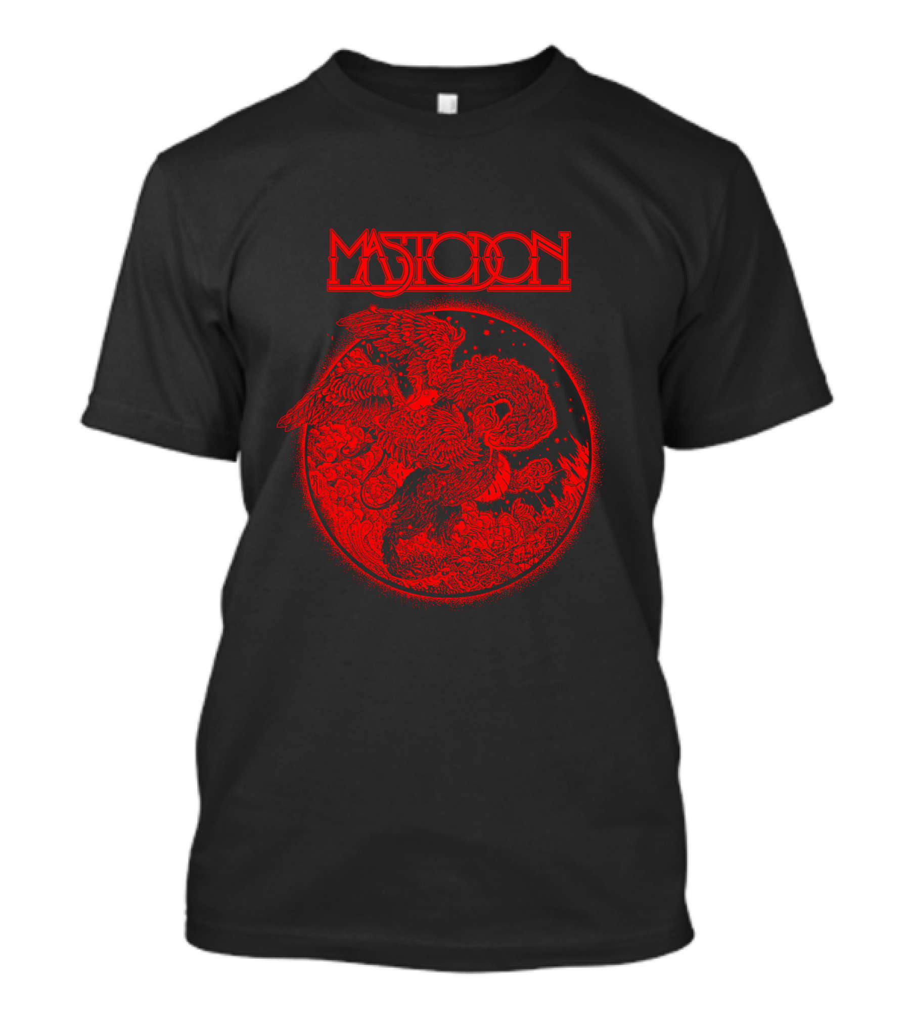 Mastodon Red Intricate Dragon And Eagle T-Shirt