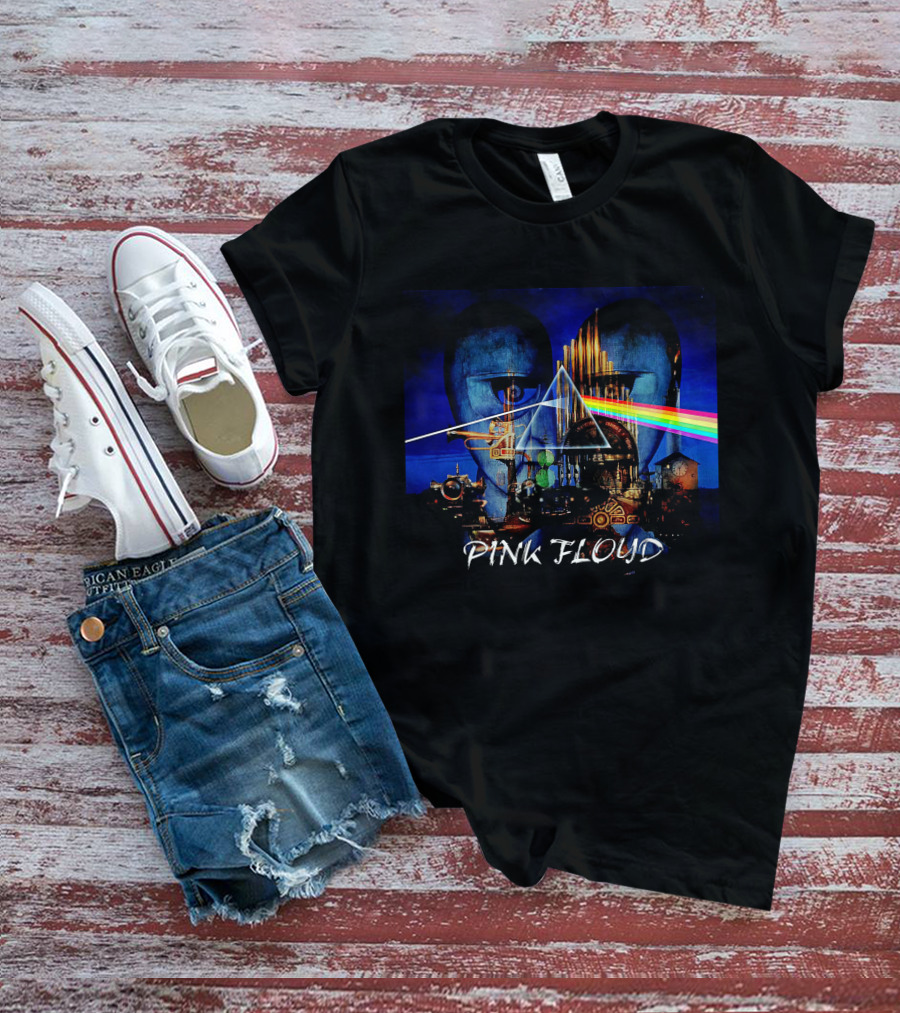 Pfl(32) Dark Side Inspired Pink Floyd Mashup T-Shirt
