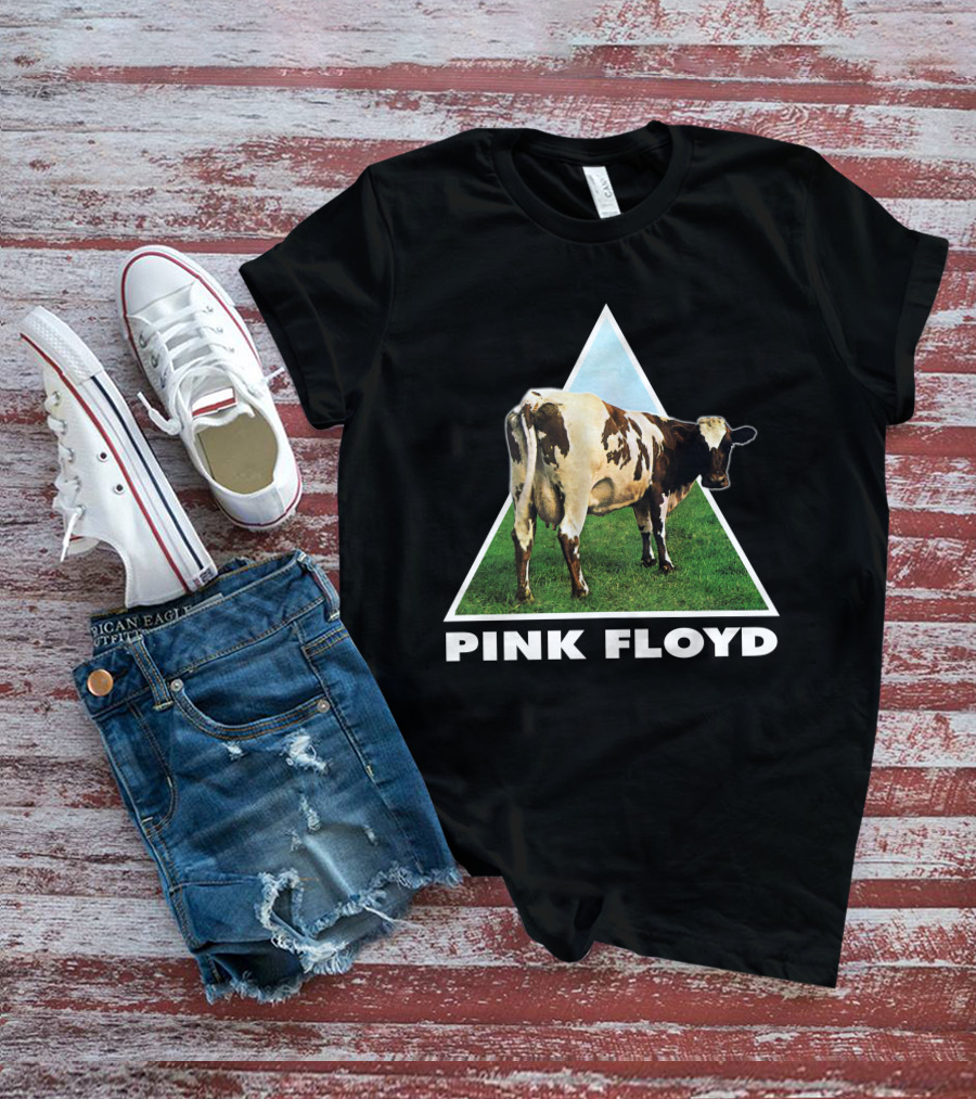 Pfl(43) Pink Floyd Atom Heart Mother Album Cow T-Shirt