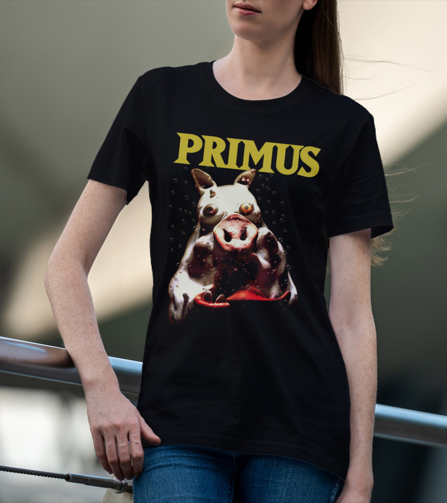 Primus Cow Imagery With Bubbles T-Shirt