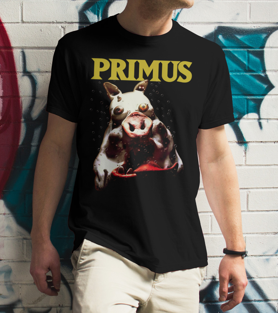 Primus Cow Imagery With Bubbles T-Shirt