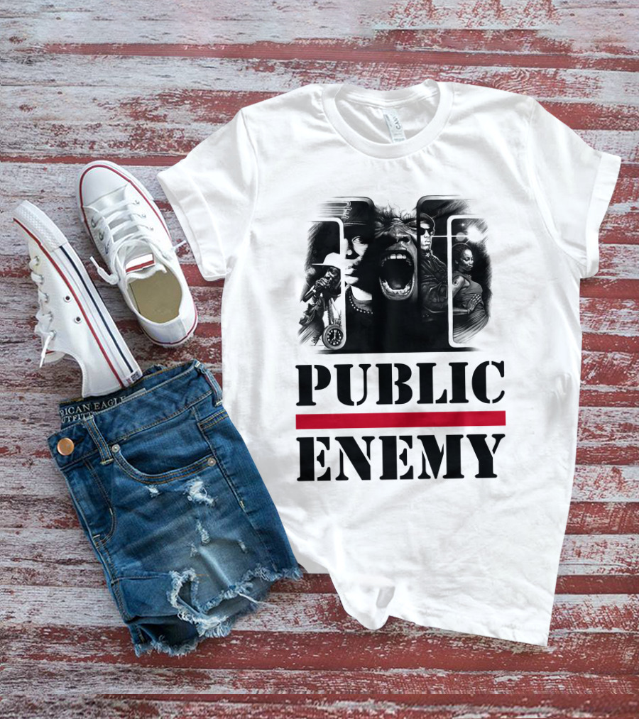 Public Enemy Retro Hip-Hop Icons T-Shirt