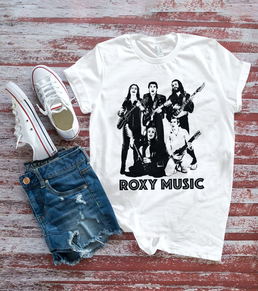 Roxy Music Band Members With Guitars T-Shirt