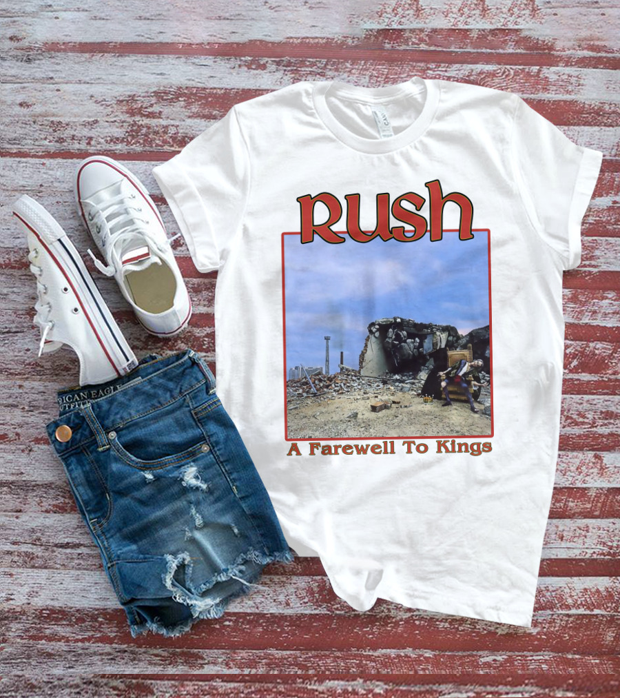 Rush A Farewell To Kings Album Cover Ruins Blue Sky T-Shirt