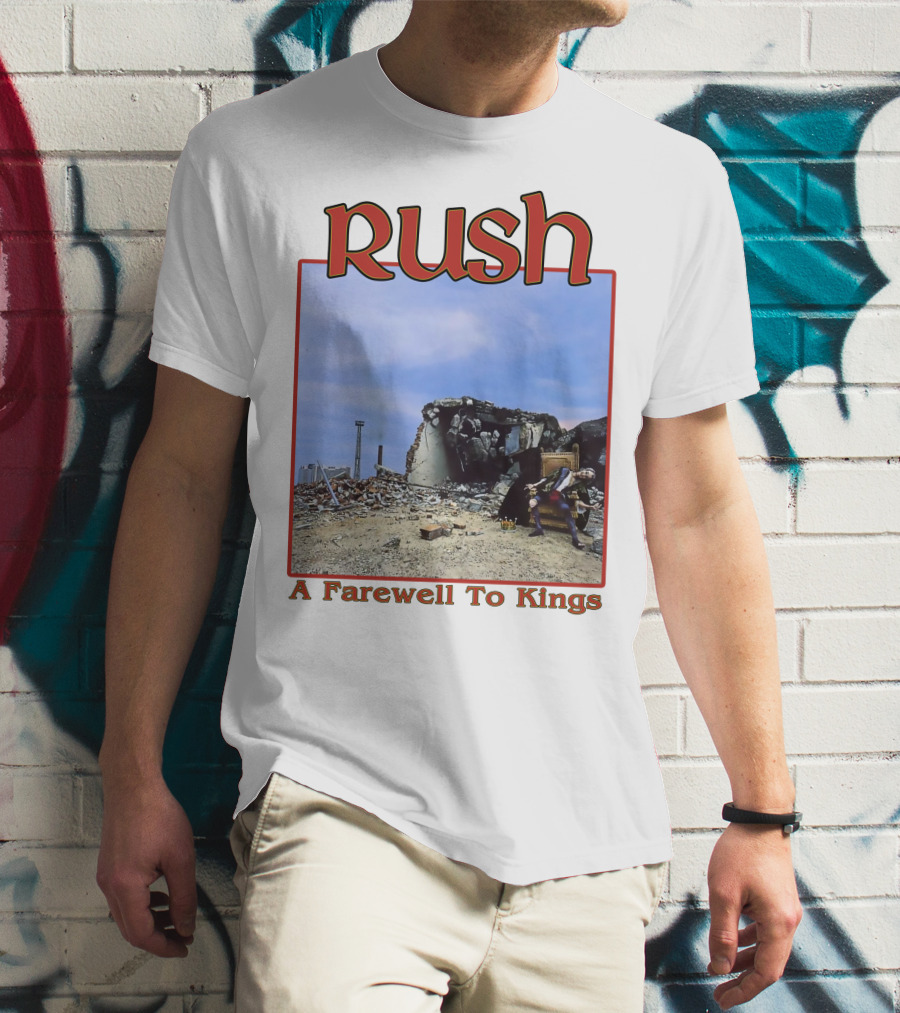 Rush A Farewell To Kings Album Cover Ruins Blue Sky T-Shirt